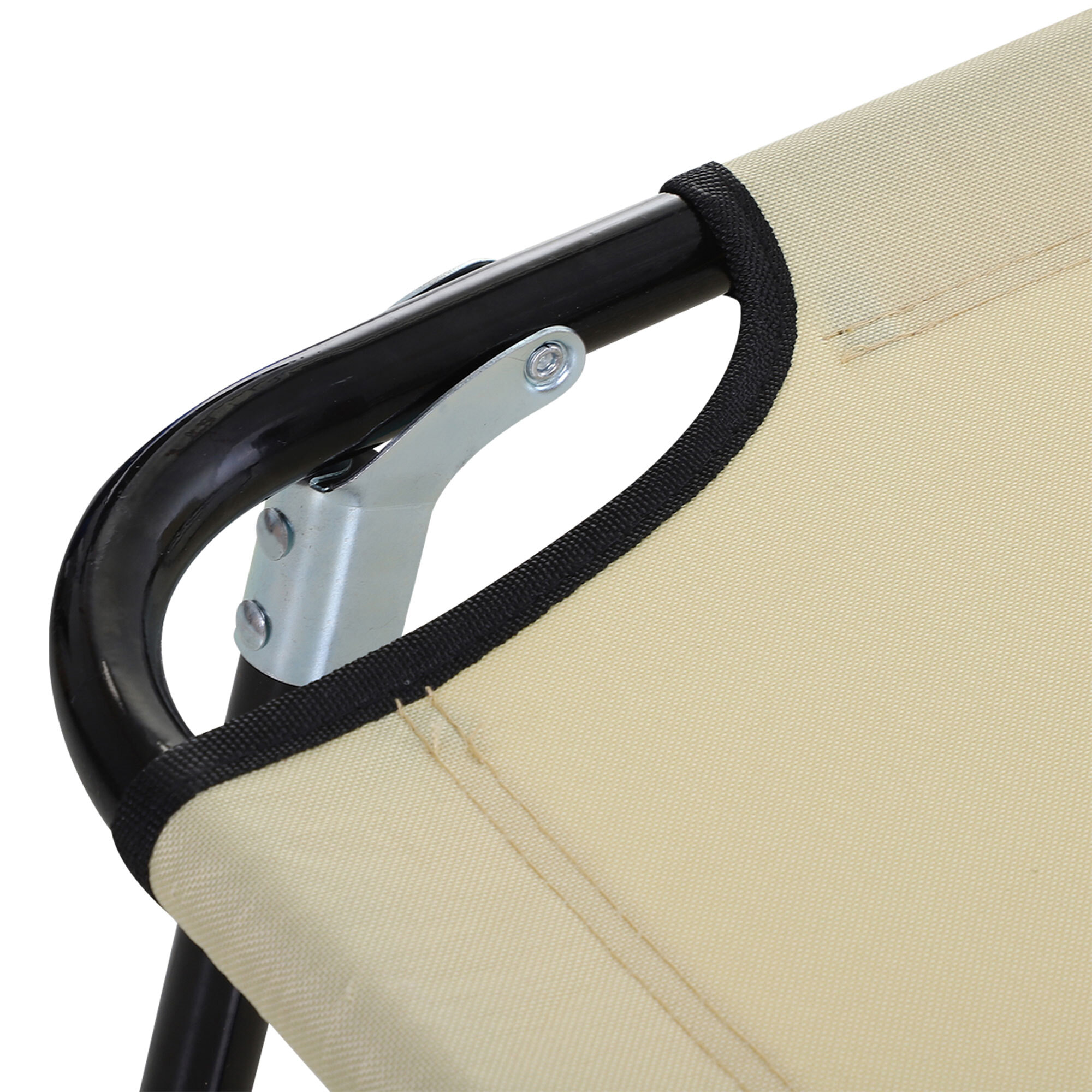 Conjunto de 2 Tumbonas Plegables Tumbonas de Jardín Reclinables con Respaldo Ajustable en 5 Niveles Carga 120 kg para Terraza Piscina 188x56x28 cm Beige