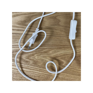 Lot de 2 lampes de chevet en béton blanc H12 cm - PRAO 969