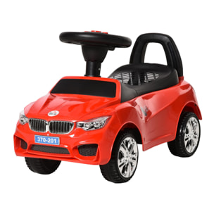 Coche Correpasillos para Niños 18-36 Meses con Faros Música 63,5x28x36 cm Rojo