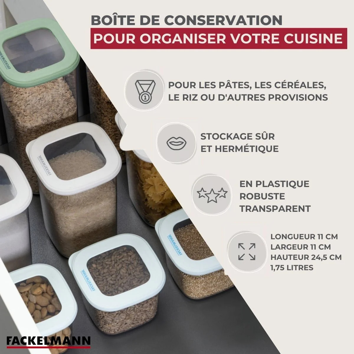 Boite à Provisions Fackelmann Storage