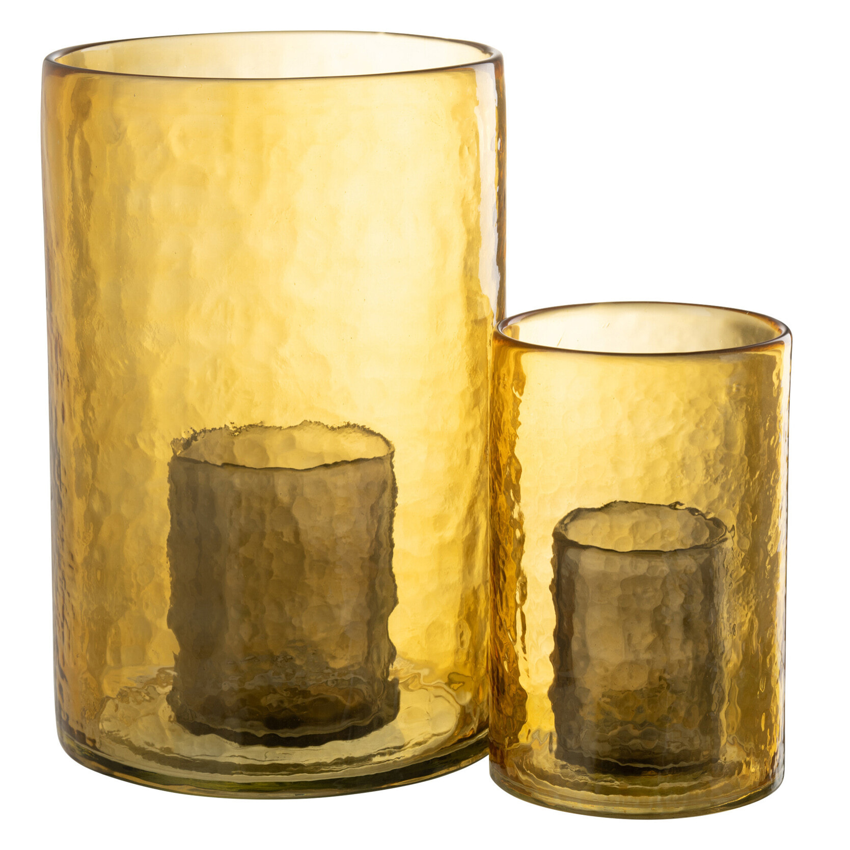 J-Line photophore Double - verre - jaune - large