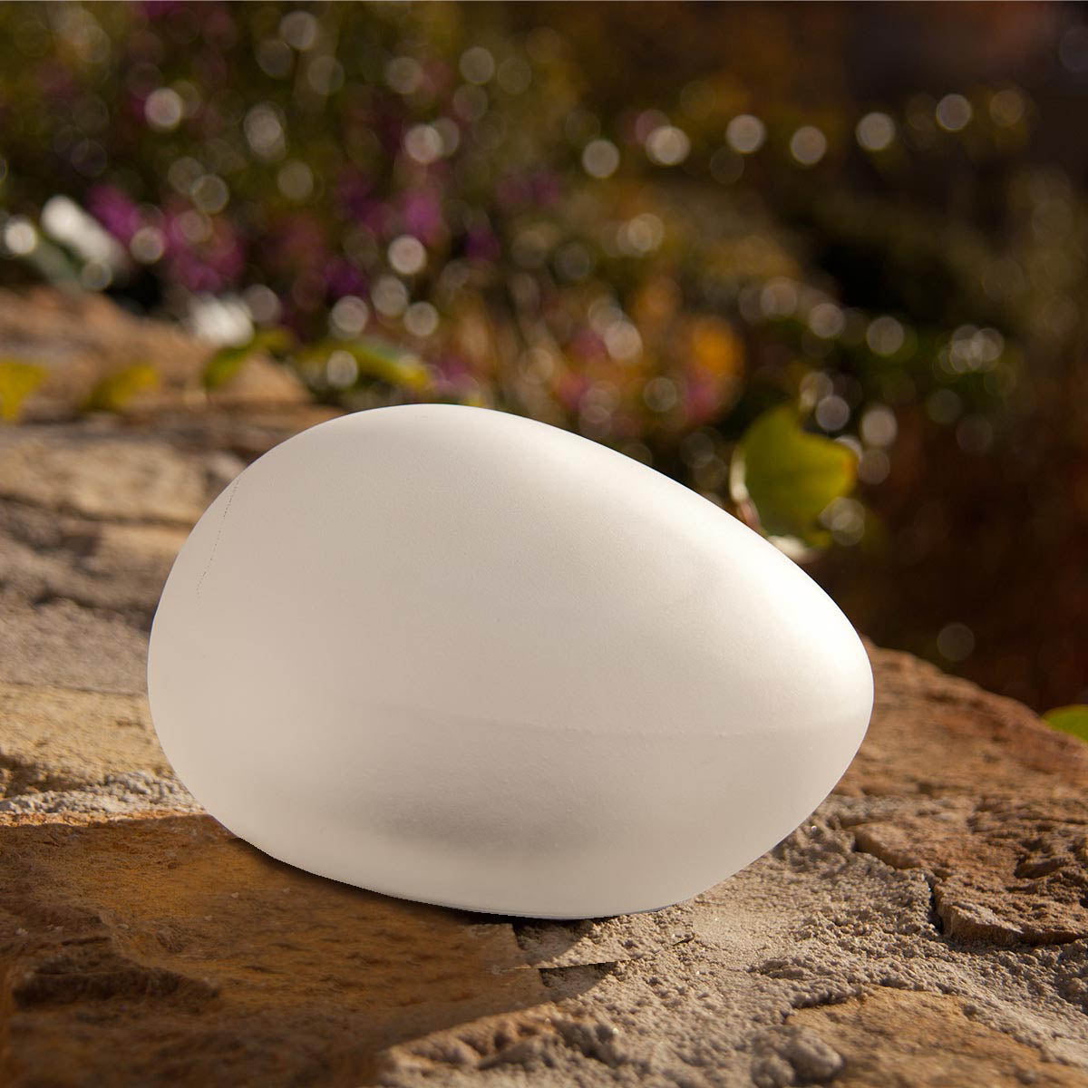 Décoration lumineuse solaire galet SOLENZARA D16cm