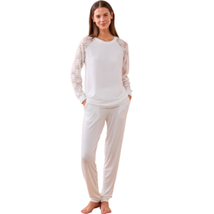 Pigiama donna modal e pizzo articolo easy. Noidinotte