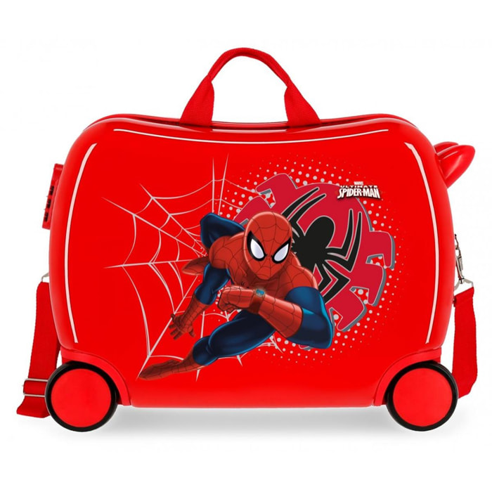 Valigia Cavalcabile Spiderman Tech Rossa Lui Spiderman Rosso