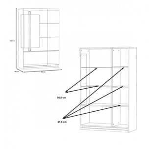 Vitrine 1 porte Blanc Laqué - SENSATION