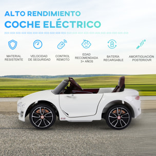 Coche Eléctrico para Niños con Mando a Distancia MP3 Blanco