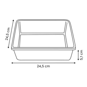 Moule Harmony carré 24,5cm beige