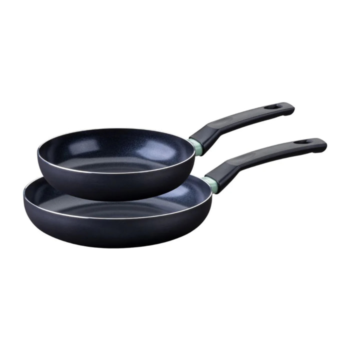 Set de 2 poêles antiadhésives céramique 20 et 24 cm Fackelmann Brandao