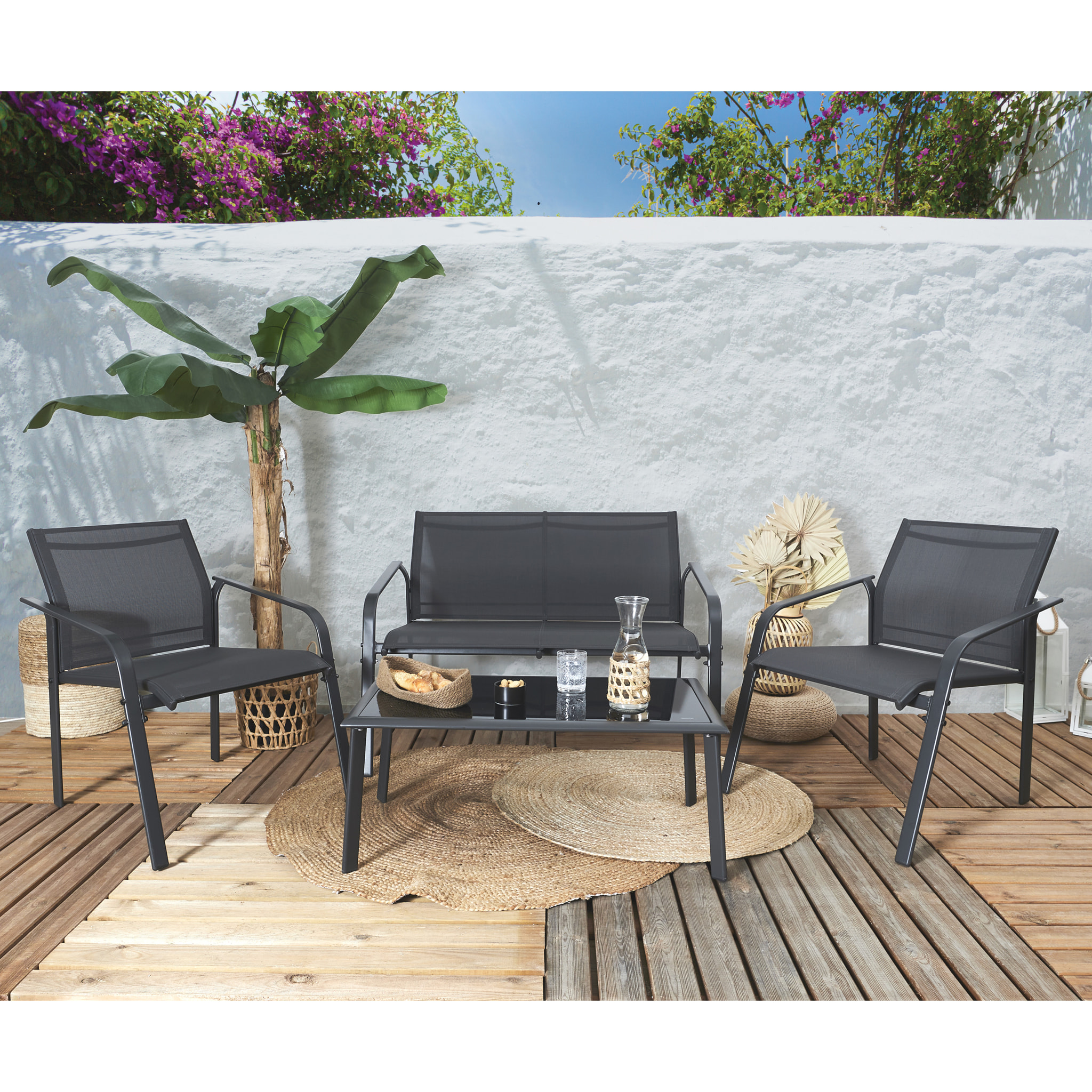Salon De Jardin Naxos Gris