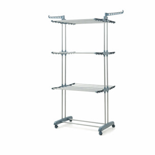 Stendibancheria Verticale Pieghevole con Ruote Dolver InnovaGoods 24 Sbarre