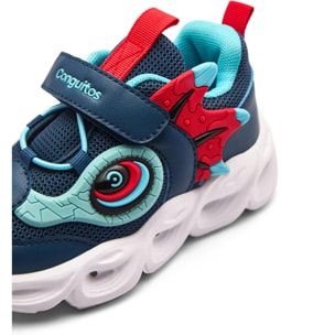 Zapatillas de Luces de Niños Con Estampado Dinosaurio