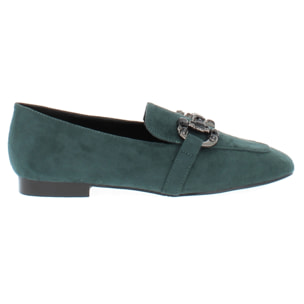 Marina Galanti Scarpe Donna Black Studs Horsebit Embellished Eco-Suede Loafer MG W24A055 Green