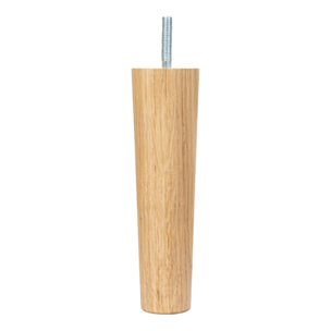 Gamba per divano Lido in faggio naturale 4,5x16,5 cm