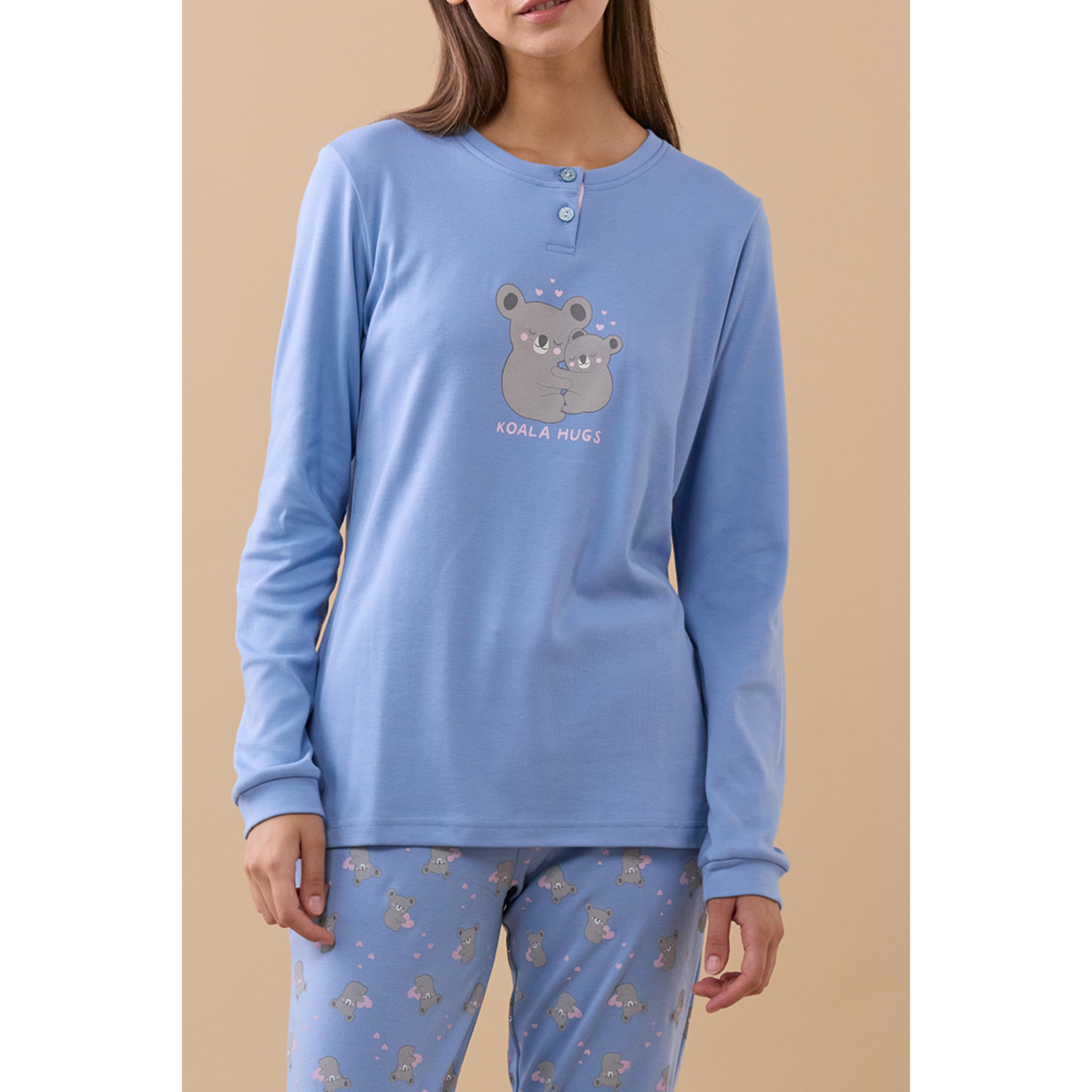 Pigiama donna caldo cotone articolo Koala. Noidinotte