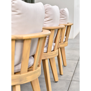 LISO - Ensemble repas de jardin 8 places - Acacia