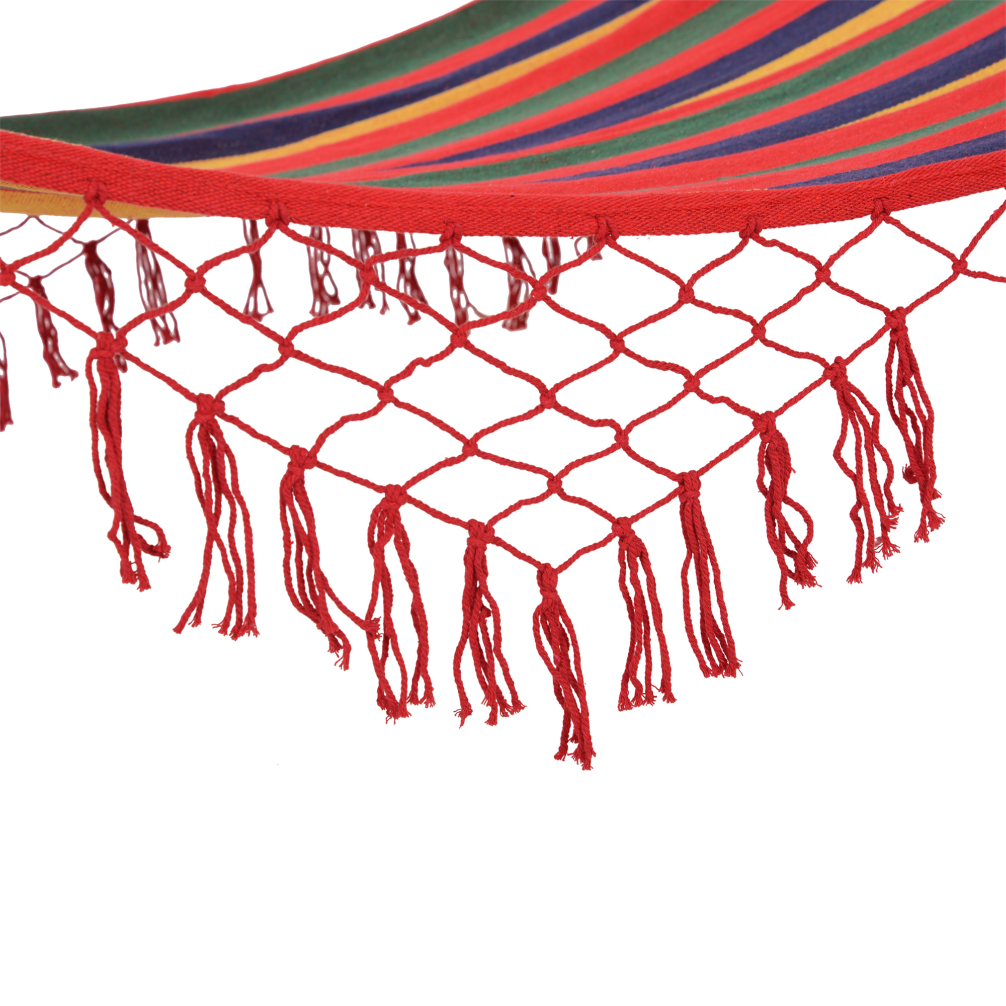 Hamaca de Jardín 200x100 cm Hamaca Colgante con Travesaños de Madera Carga 120 kg para Patio Terraza Balcón Camping Multicolor