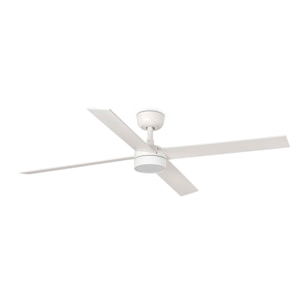 RUDDER L 4 LED Ventilateur de plafond blanc/frêne