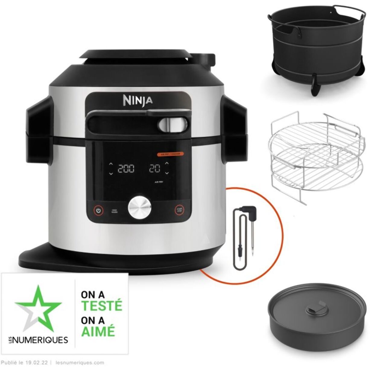 Multicuiseur NINJA Foodi Max OL750EU  gris/noir 7,5 L, 14 modes de cuisson dont air fryer
