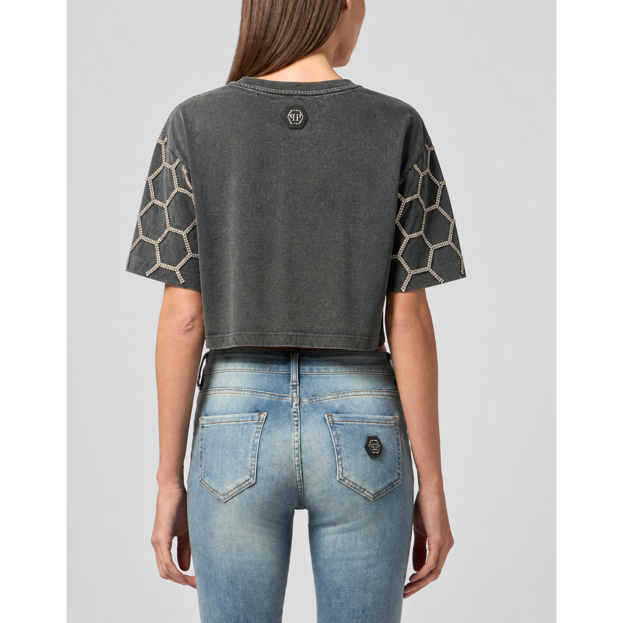 PHILIPP PLEIN T-shirt girocollo a maniche corte CRYSTAL