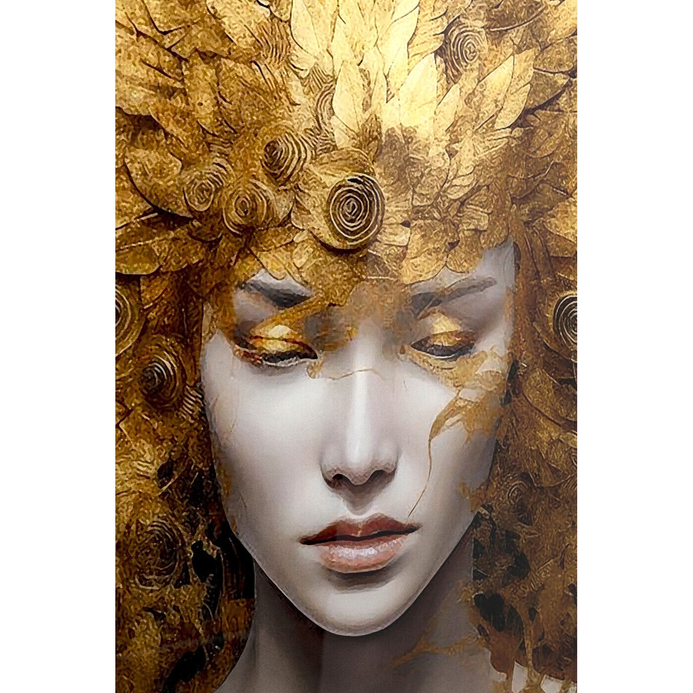 Tableau en verre femme céleste 120x80cm Kare Design