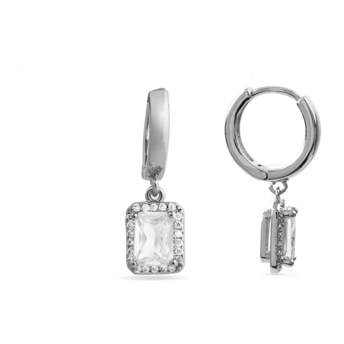 Pendientes Lux by Lux acabadoss en rodio