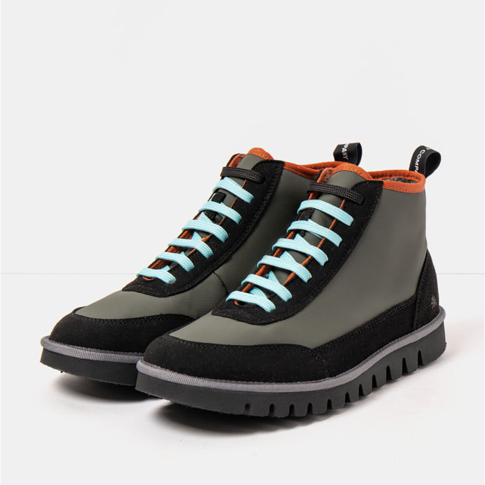 Botines 1585 RUBBER NYLON KAKI-BLACK/ONTARIO color Kaki-black