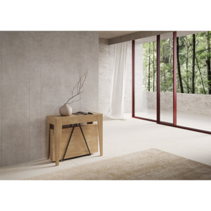 Console extensible 90x42/302 cm Zima chêne nature