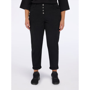 Fiorella Rubino - Pantalones Barrel de pana - Negro
