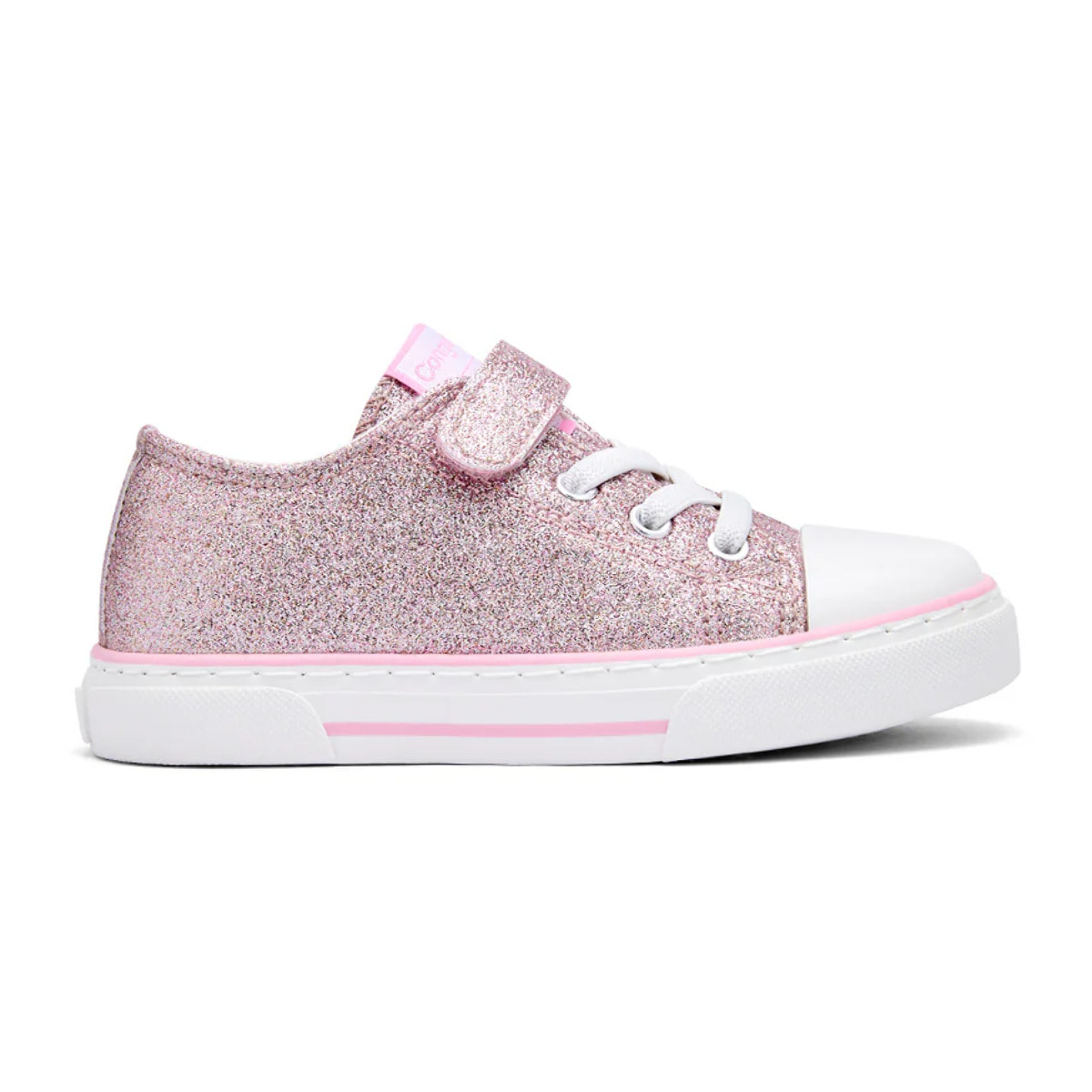 Zapatillas Bajas de Niña con Glitter Rosa