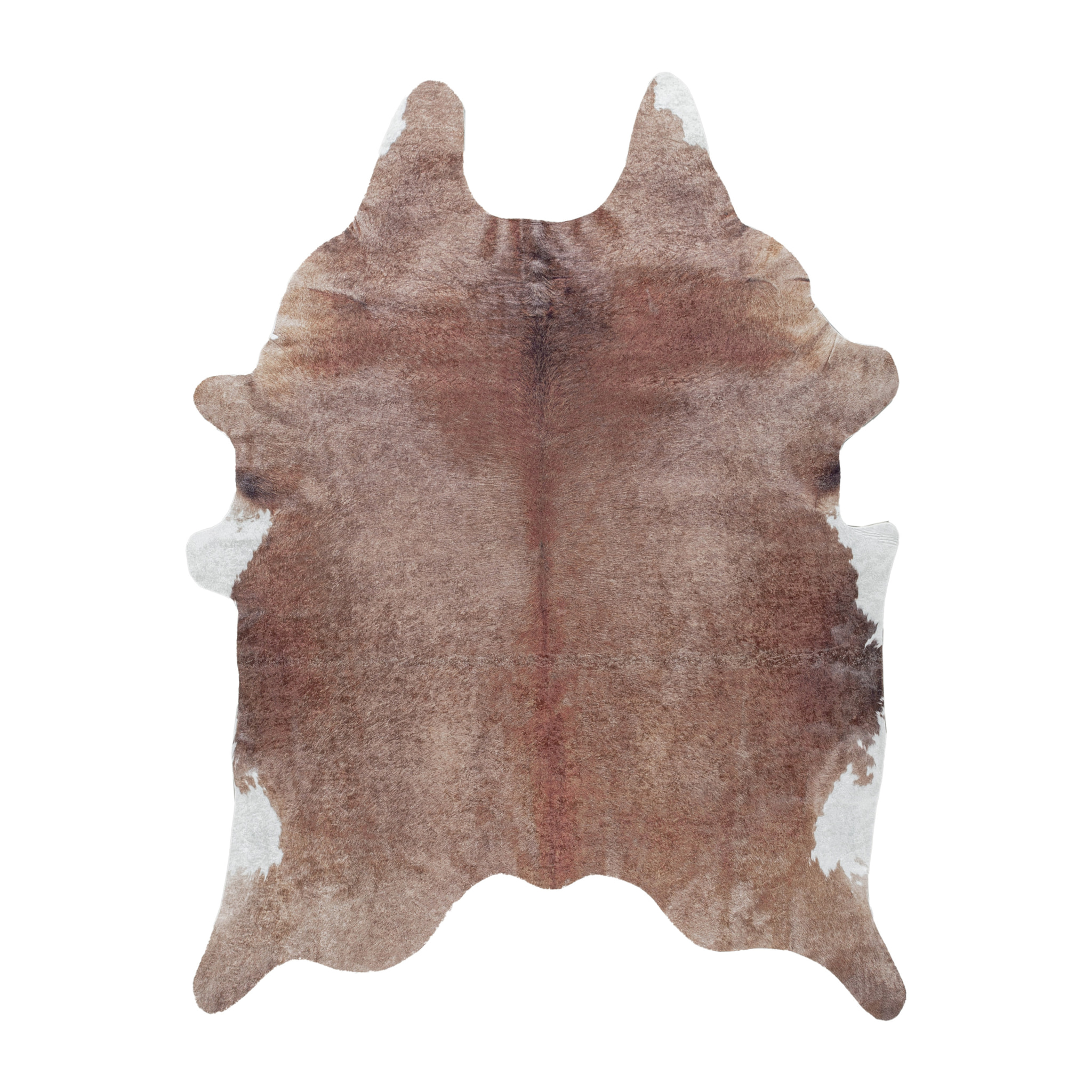 ETOSHA - Tapis imitation peau vache marron