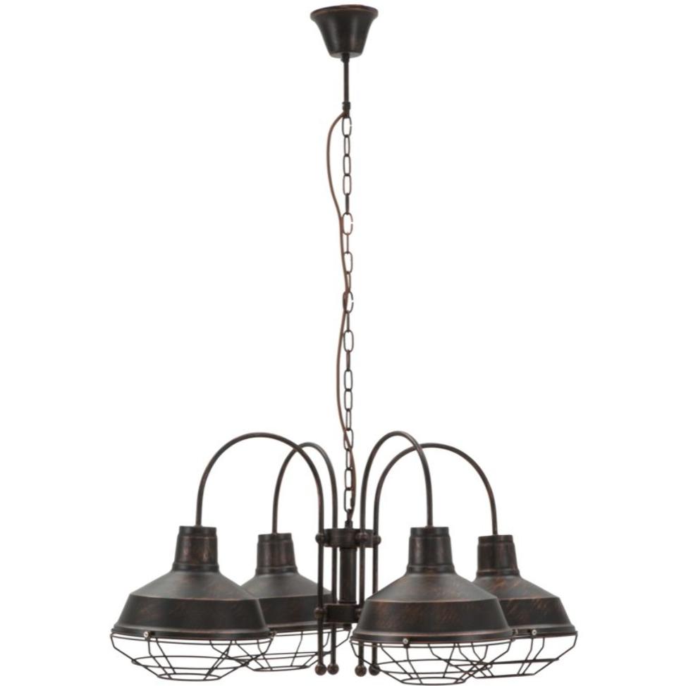 LAMPADARIO BRONKS 4 LUCI OFFICINE55 NERO