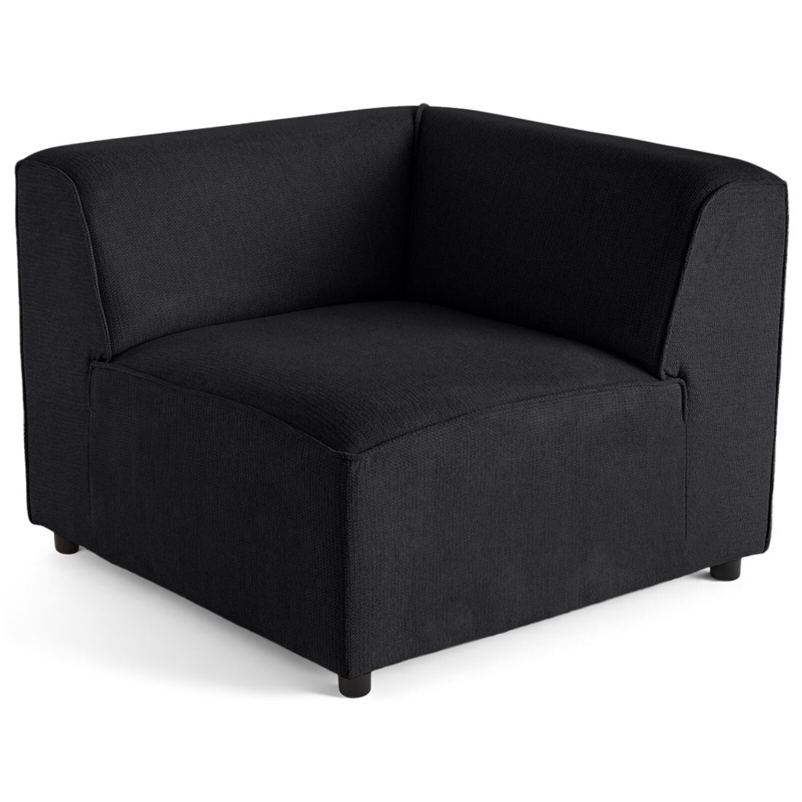 Suaro - Module d'angle réversible en tissu texturé - Noir