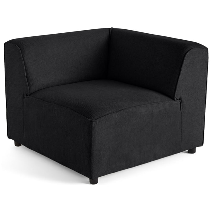 Suaro - Module d'angle réversible en tissu texturé - Noir