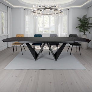Tomasucci Table extensible CLEFT EVO BLACK MARBLE - GREY