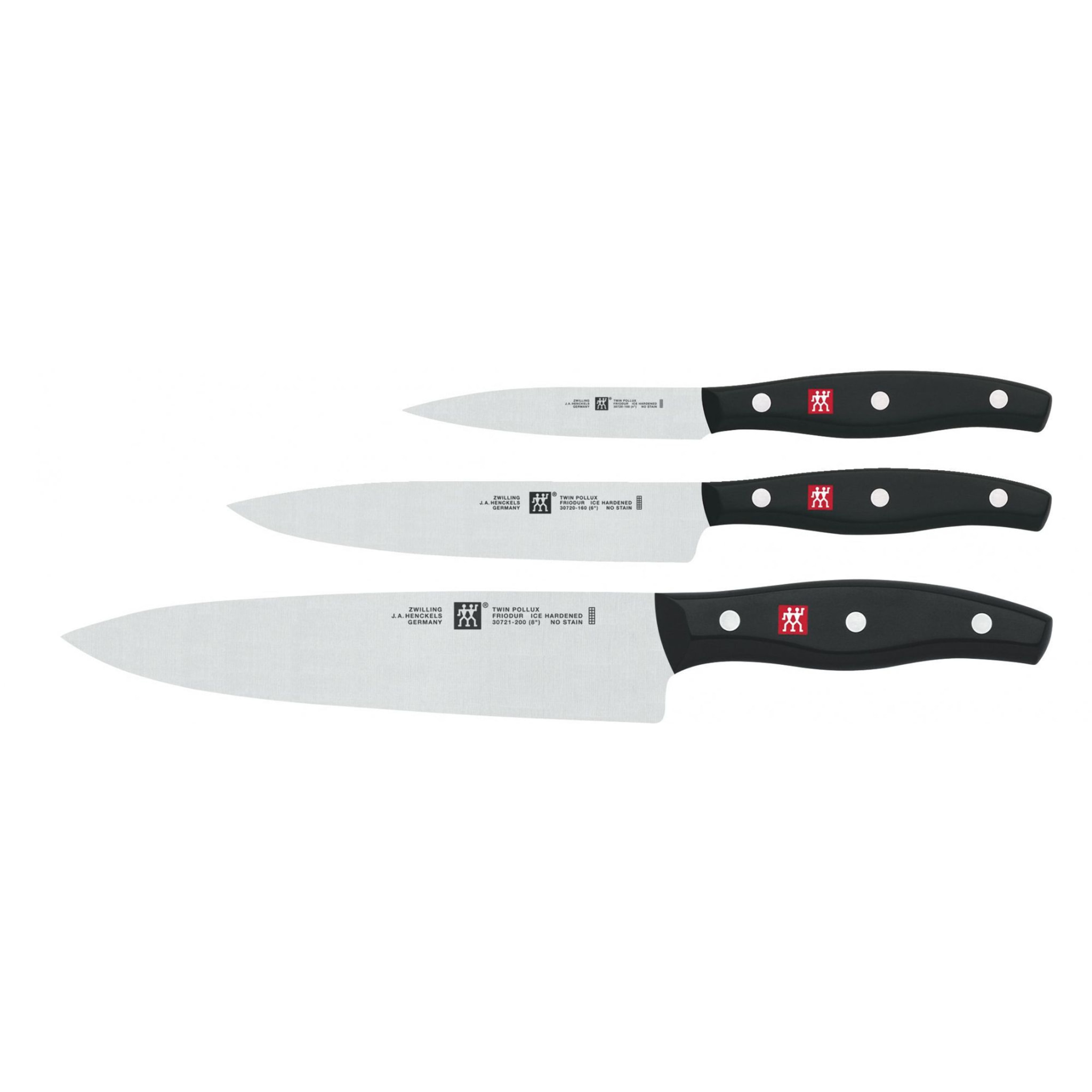 Set de 3 couteaux + Sauteuse cerise 24 cm