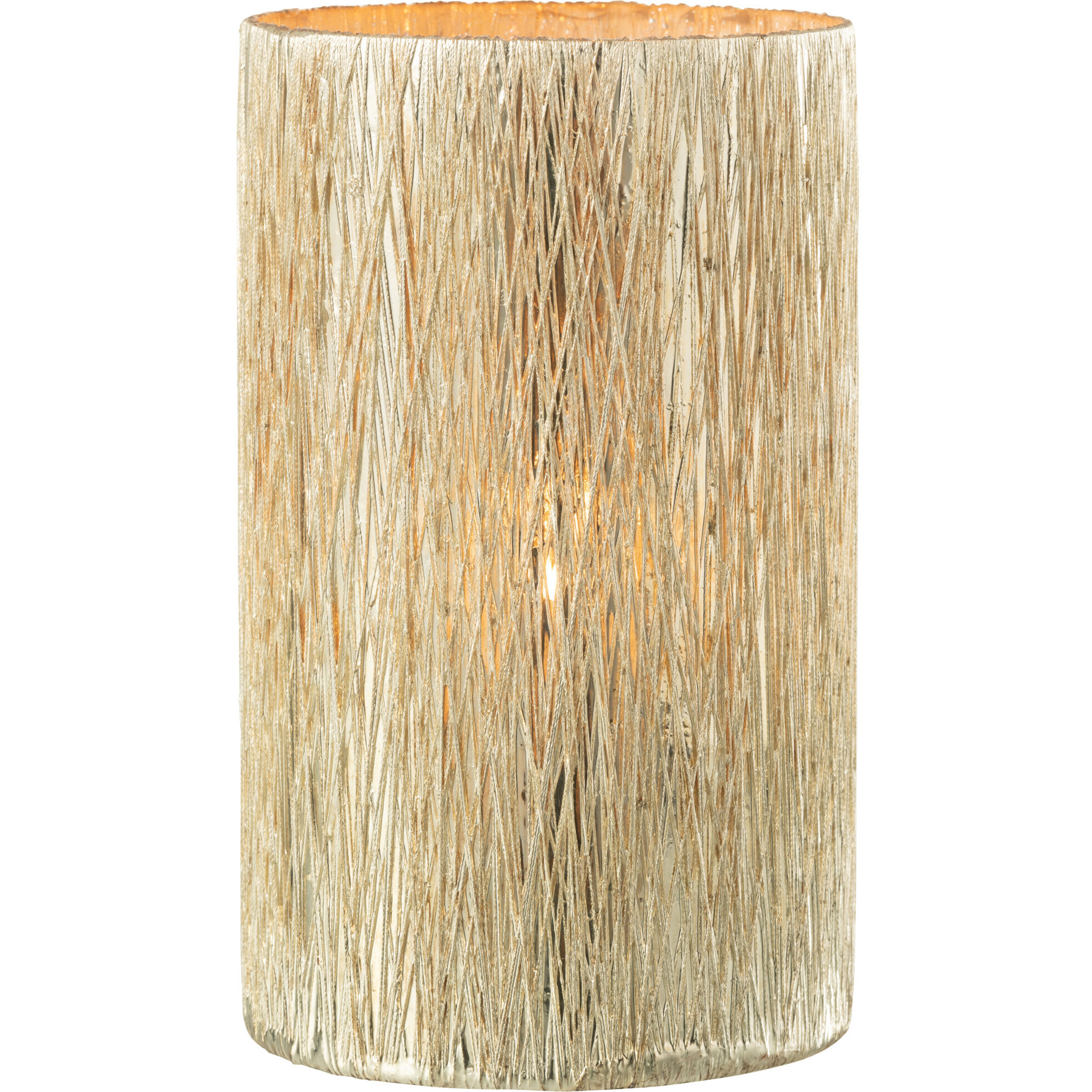 J-Line photophore - verre - argent - large