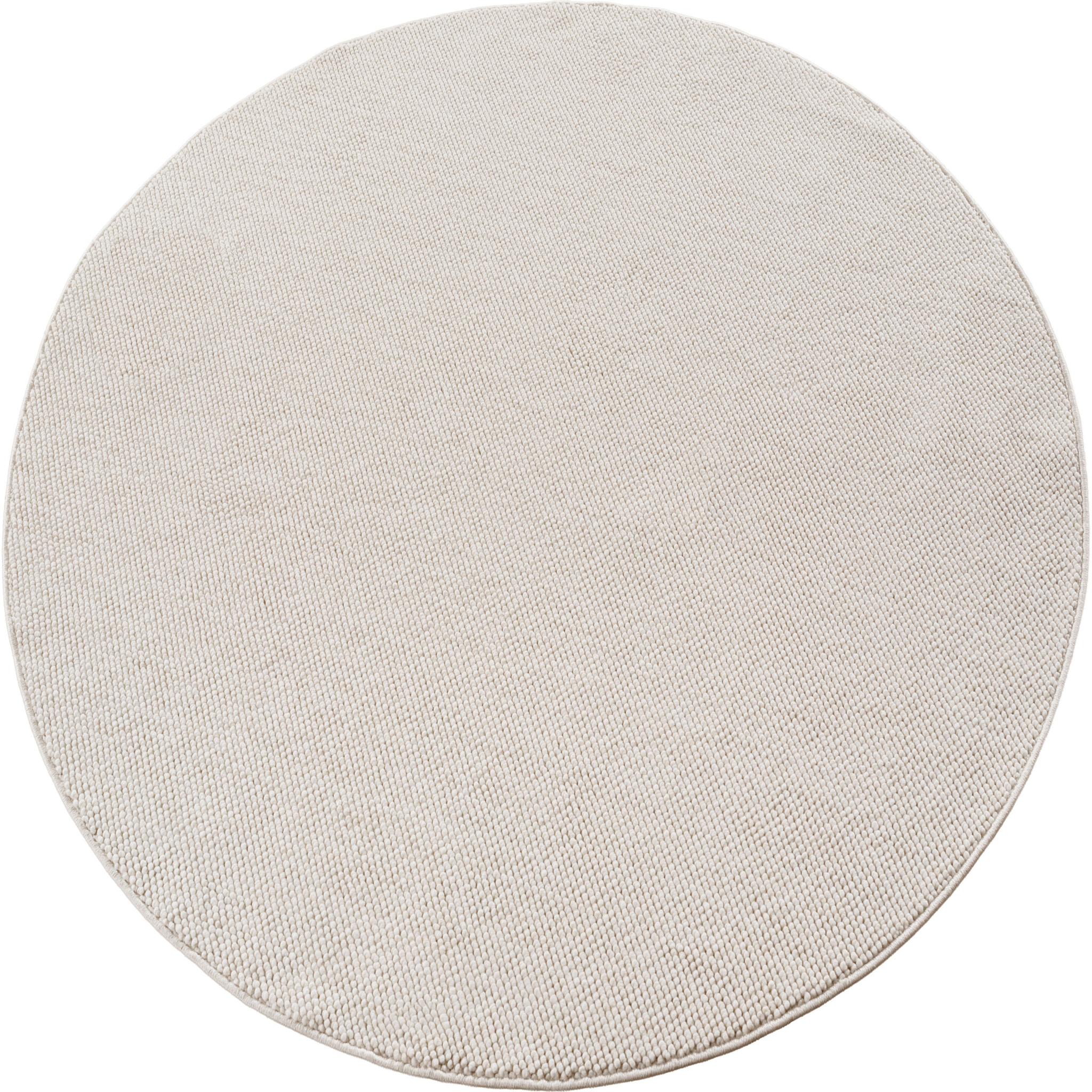 HELIX - Tapis moderne rond effet laine bouclé crème
