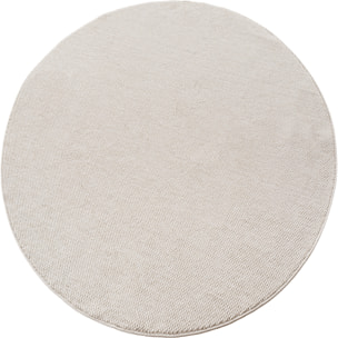HELIX - Tapis moderne rond effet laine bouclé crème