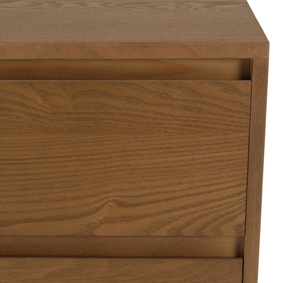 MARIO - Buffet couleur naturelle 3 tiroirs 2 portes décor motif arrondi