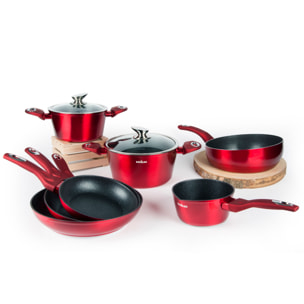 Padella 20 cm con Salvapadella Excelsa – Phoenix, Alluminio Forgiato Rosso