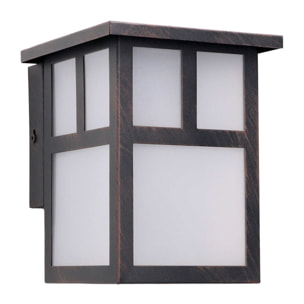 Forlight Osaka (5 unidades) Aplique de Pared Exterior Rústico de Estilo Japonés. Bombilla E27. Lámpara Jardín IP23 Marrón Óxido