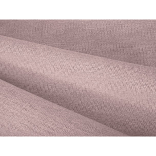 Lit coffre avec tête de lit "Aude" 200x200cm en tissu structurel rose