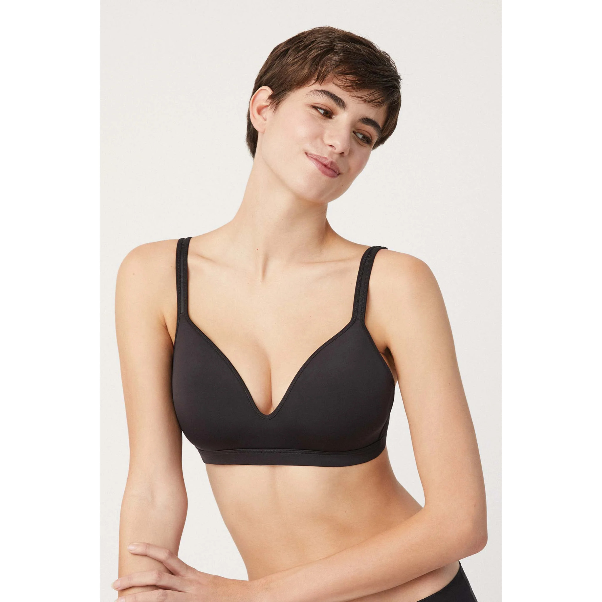 Reggiseno imbottito nero senza ferretto