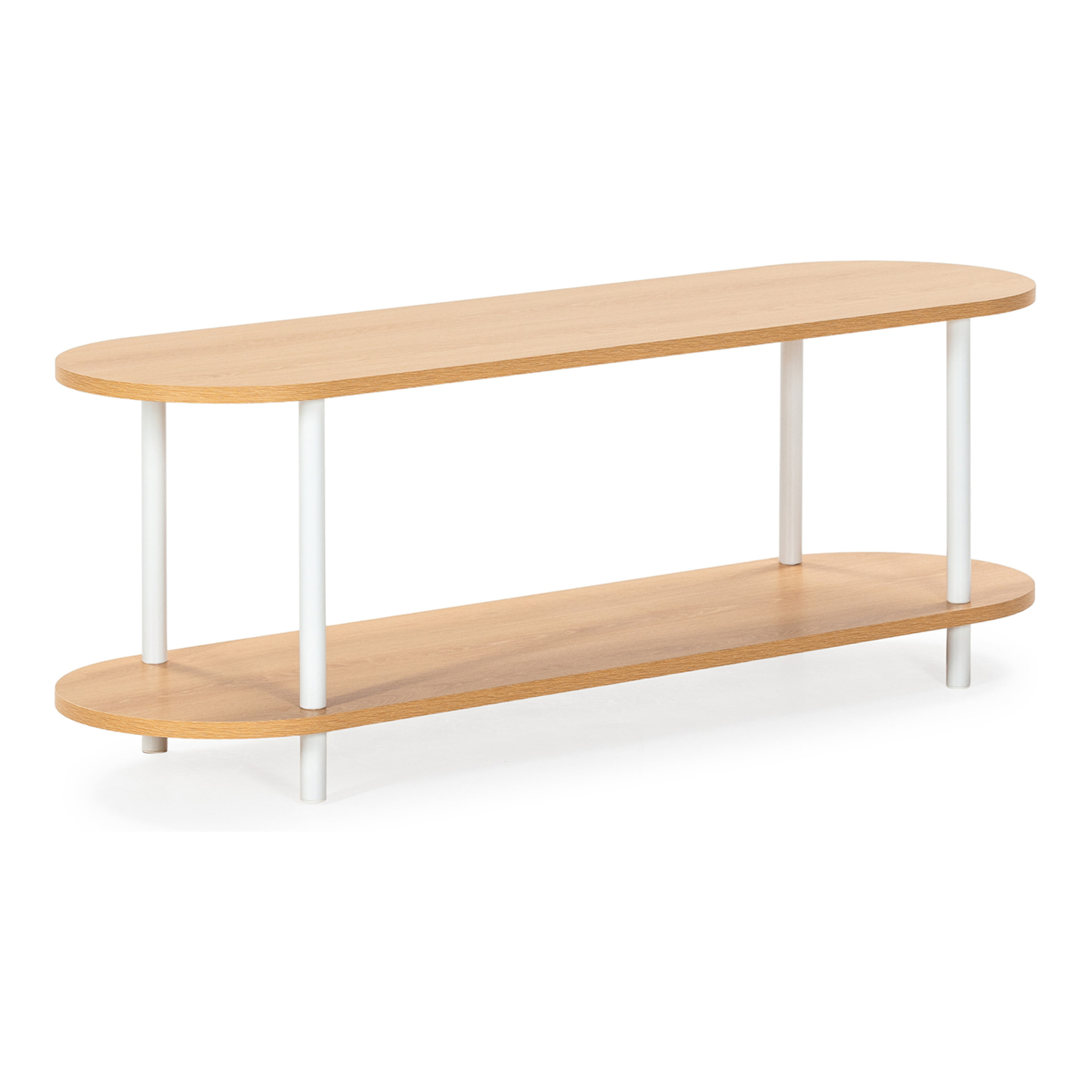 Mueble tv Montana 2 estantes efecto Roble/Blanco
