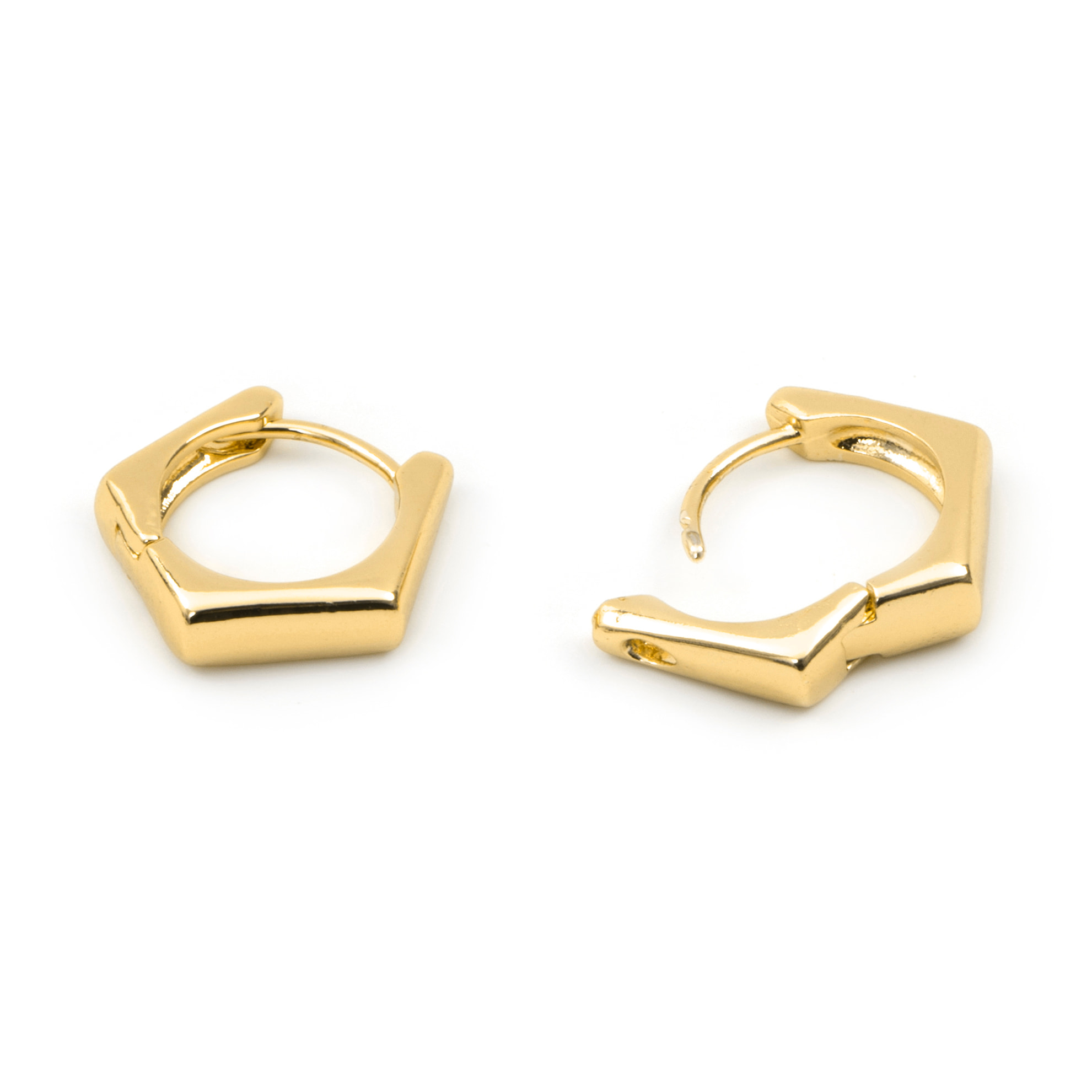 Pendientes Jibruk acabado oro amarillo 18k