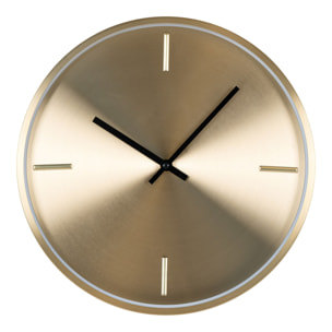 Orologio da parete Istanbul in alluminio dorato silenzioso ø30 cm