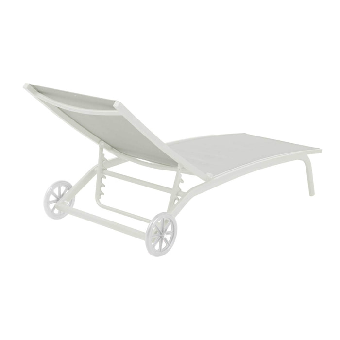 Set 2 Tumbonas – Aluminio y textilene gris