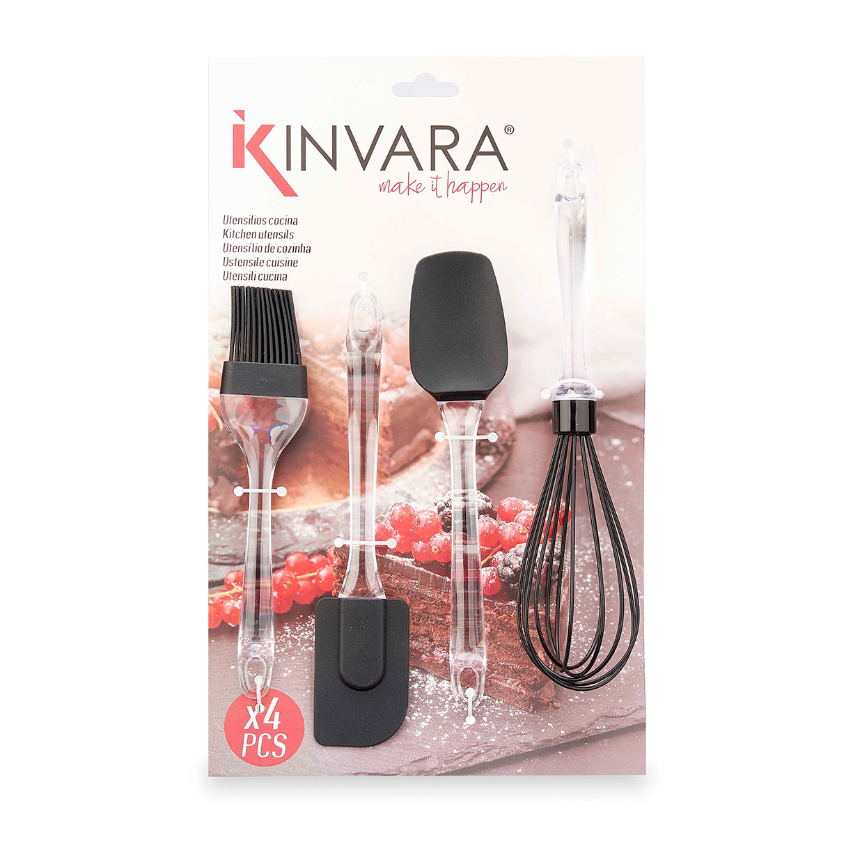 SET 4 PZS UTENSILI IN SILICONE