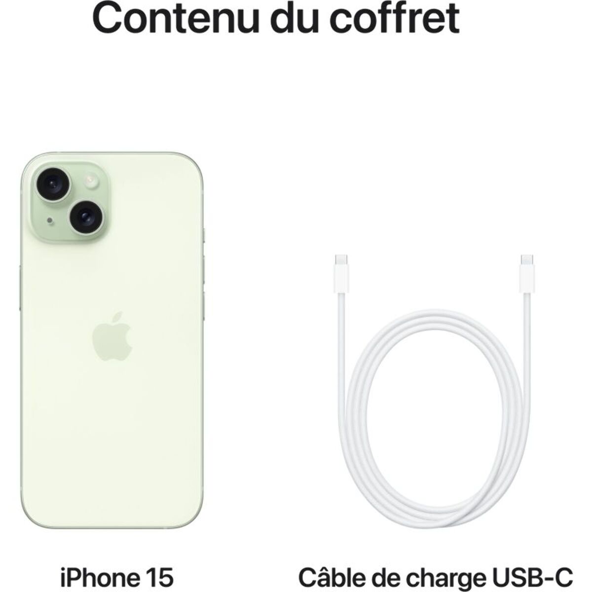 Smartphone APPLE iPhone 15 Vert 256Go 5G