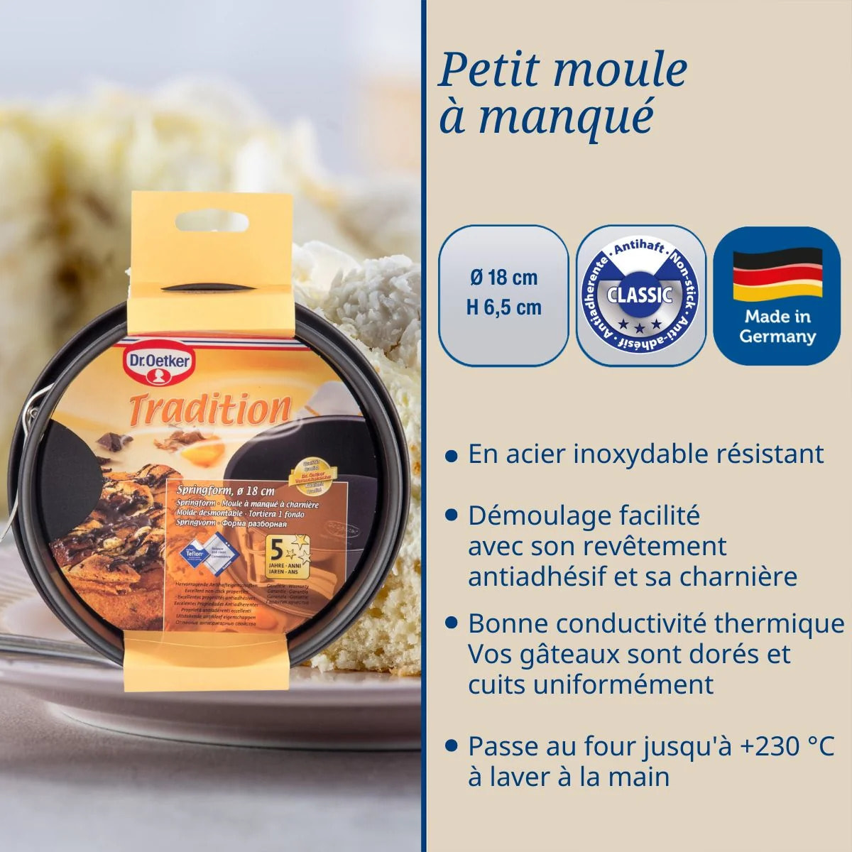 Moule à manqué à charnière Dr.Oetker Tradition